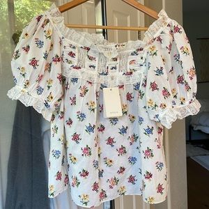 DOEN- Frances Top in Fleurs De Jonquille